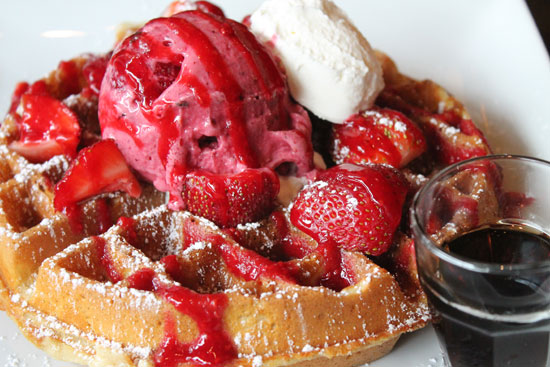 strawberry-waffles